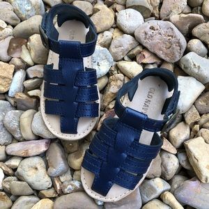 baby navy sandals